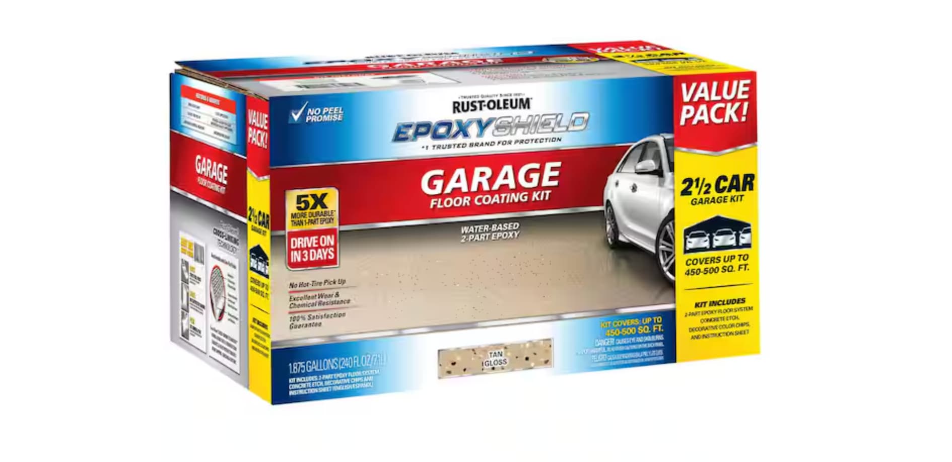 Home Depot epoxy floor kit product example