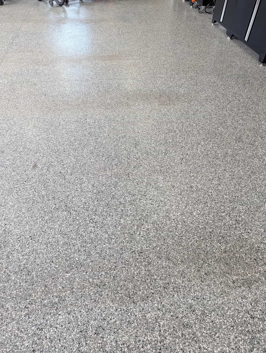 Tire marks on epoxy garage floor