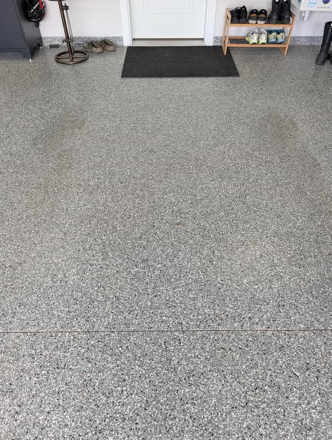 Tire stains on concrete and epoxy floor