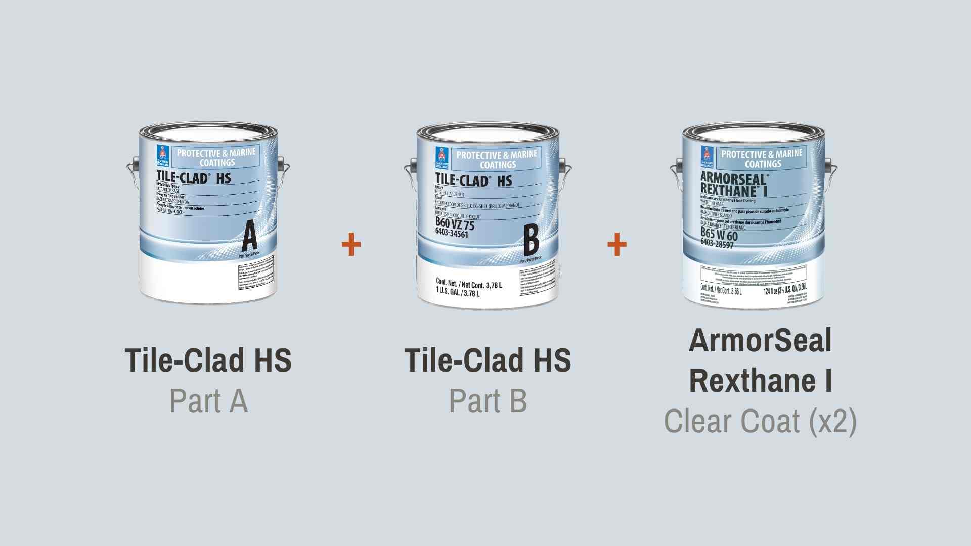 Tile-Clad two-part epoxy system and Armorseal product